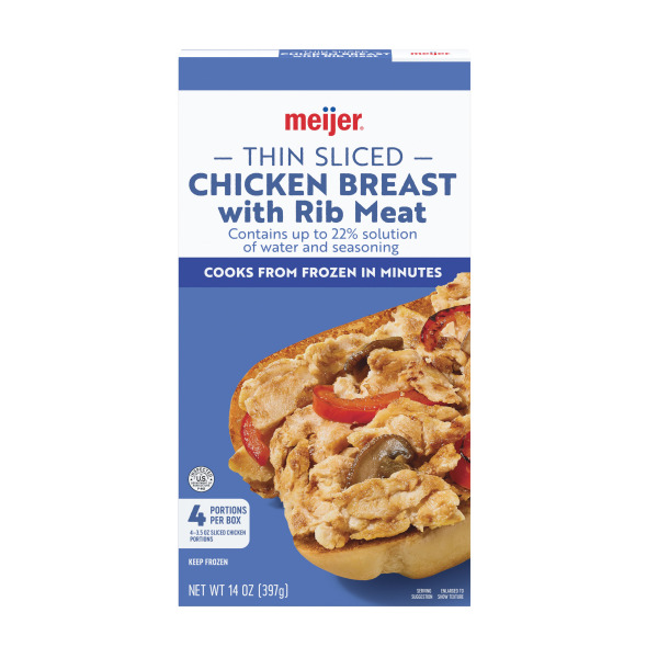 Meijer Keep Frozen Thin Sliced Chicken Breast With Rib Meat