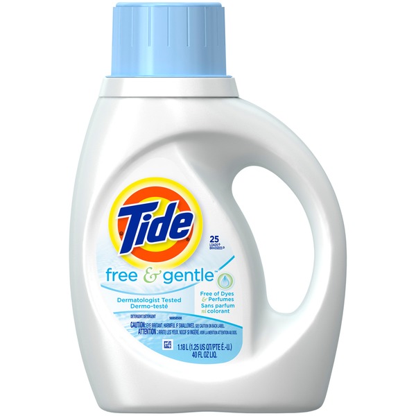 Tide Free and Gentle Liquid Laundry Detergent, 50 oz, 32 loads Laundry
