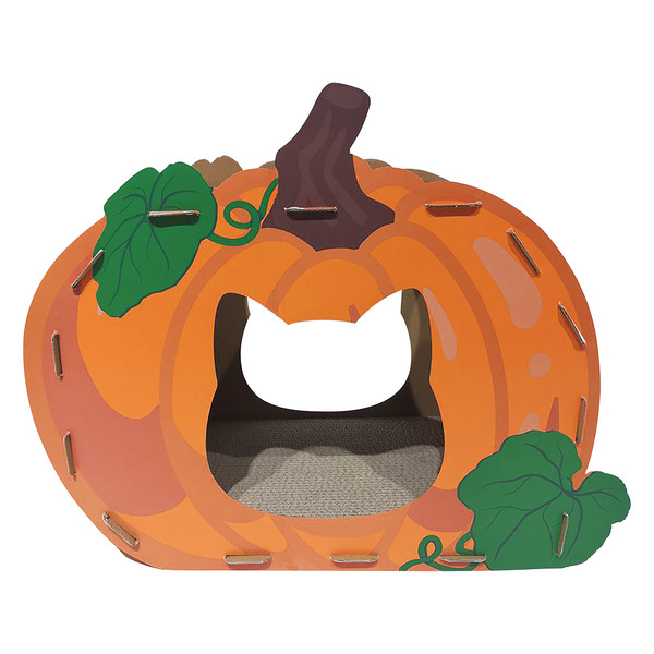 Heart to Tail Halloween Pumpkin Cat Scratching Playhouse Same-Day