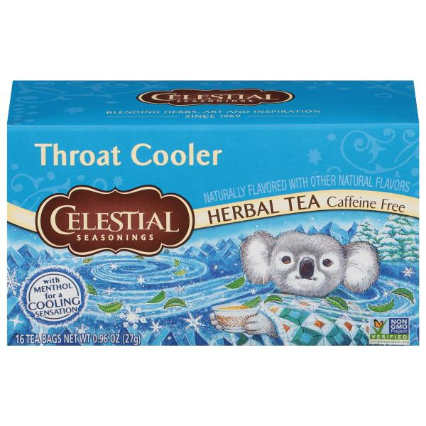 Publix Celestial Seasonings Herbal Tea, Caffeine Free, Throat Cooler
