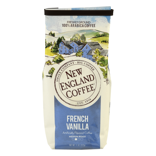 New England Coffee Coffee, Freshly Ground, Medium Roast, French Vanilla