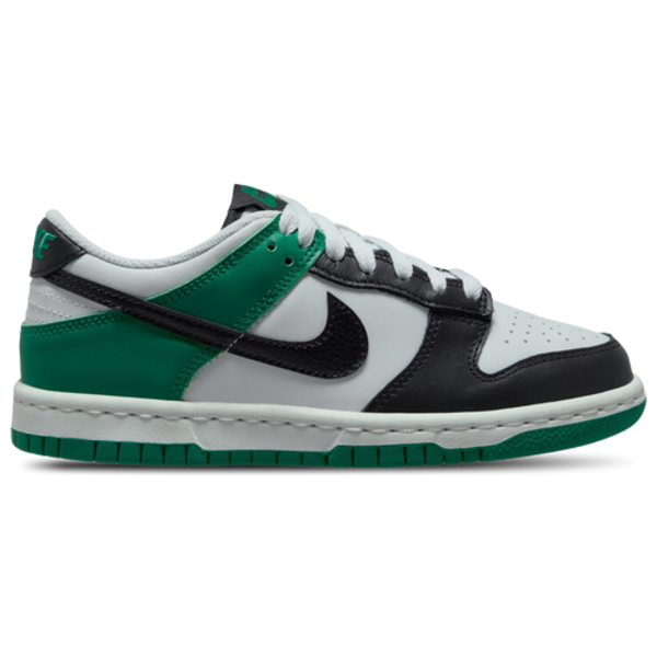 Nike Kids' Grade School Dunk Low Shoes, Size 4, Medium/B - Off White/Black & Malachite