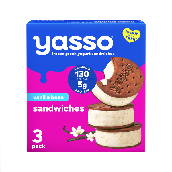 Yasso Frozen Greek Yogurt Sandwiches Vanilla Bean Same-Day