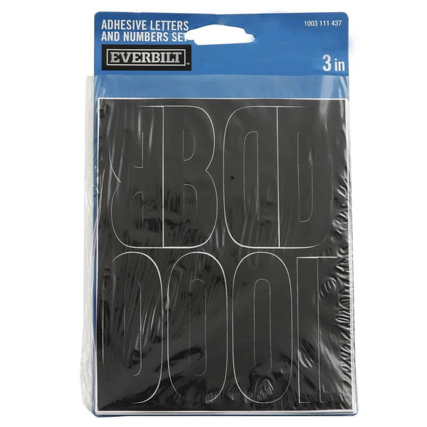 Everbilt 3 In. Black Die-cut Letters And Numbers Mailbox Sticker Set