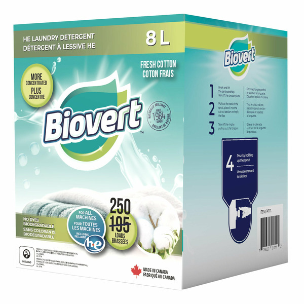 Biovert Fresh Cotton HE Laundry Detergent