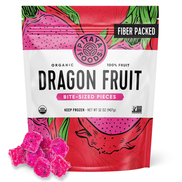 Pitaya Foods Organic Dragon Fruit Bite-Sized Pieces Same-Day