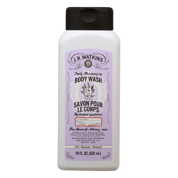 JR Watkins Body Wash, Daily Moisturizing, Lavender (18 oz) Instacart