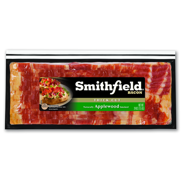 Smithfield Naturally Applewood Smoked Thick Cut Bacon