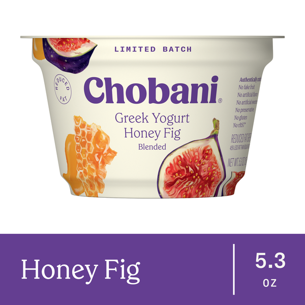 Chobani Reduced Fat Greek Yogurt Honey Fig Blended Same-Day