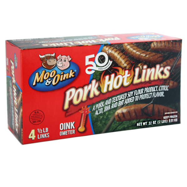 Woody Farm & Winery PorkyPink 2022 9本セット Moo & Oink Pork Hot Sausage Links, 1/2 pound per link Same-Day