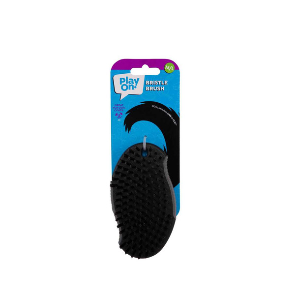 Play On Handheld Oval Bristle Brush for Dog Grooming