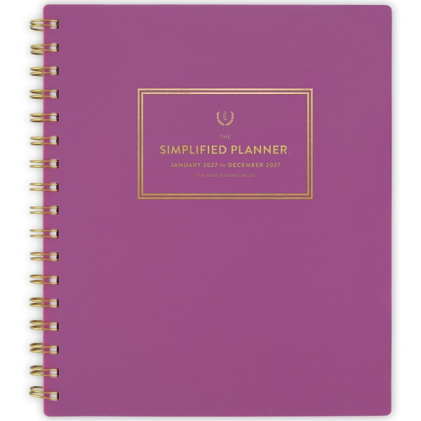 AT-A-GLANCE Simplified by Emily Ley 2027 Weekly/Monthly Planner, Medium 7 x 8.75 in - Nostalgia Pink