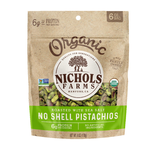Nichols Farms Organic Roasted With Sea Salt Pistachio No Shell