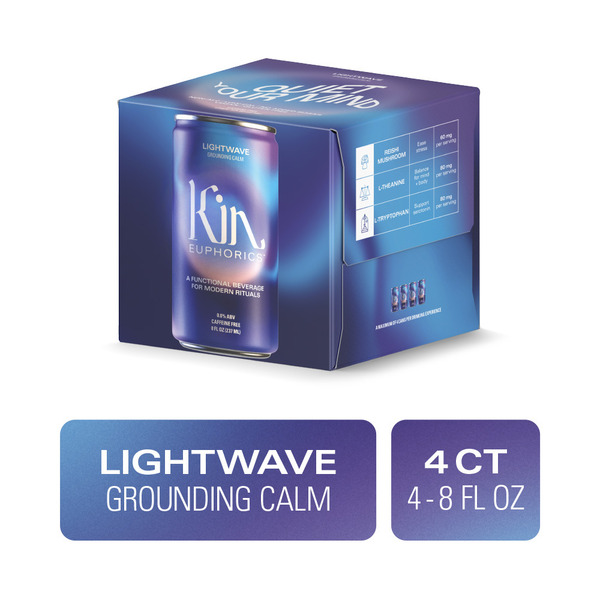 Kin Euphorics Lightwave, Grounding Calm Beverage Pack Same-Day