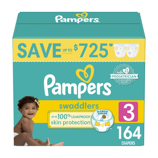 Pampers Swaddlers Active Baby Diaper Size - Main Image