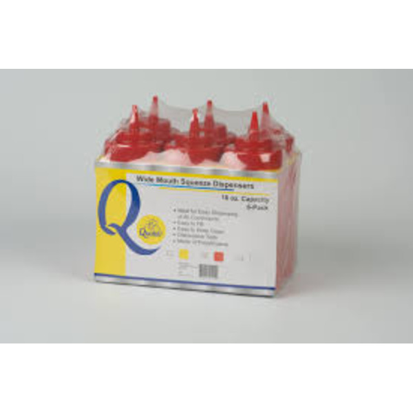 Qualite - Red Squeeze Bottle - 6/12 oz