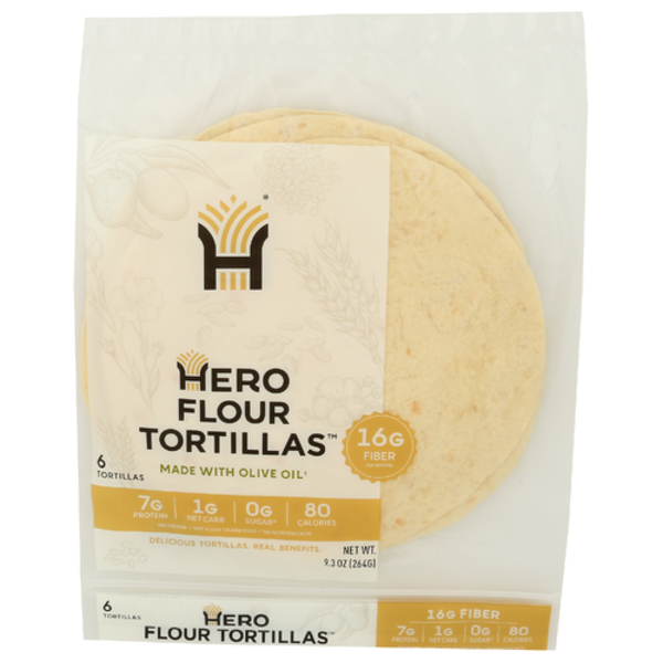 Hero Bread Flour Tortillas 6 Pack