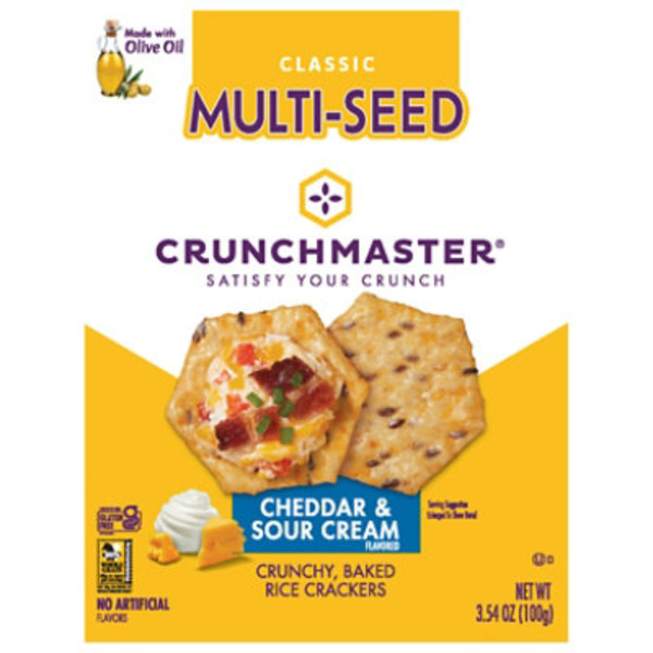 Shaw 's Crunchmaster Rice Crackers, Baked, Crunchy, Multi-Seed, Classic ...