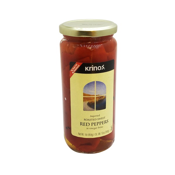 Krinos Roasted Sweet Red Peppers in Vinegar (16 oz) from HEB Instacart