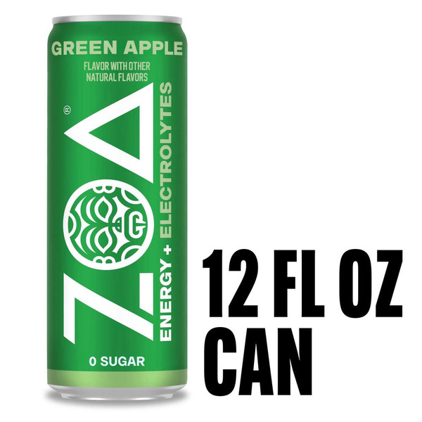 ZOA Green Apple Zero Sugar Zero Sugar Green Apple Energy Drink