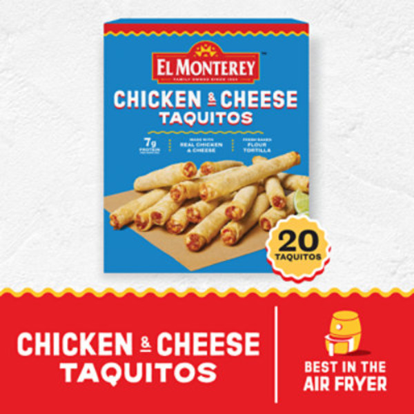 El Monterey Frozen Mexican Flour Taquitos Chicken and Cheese
