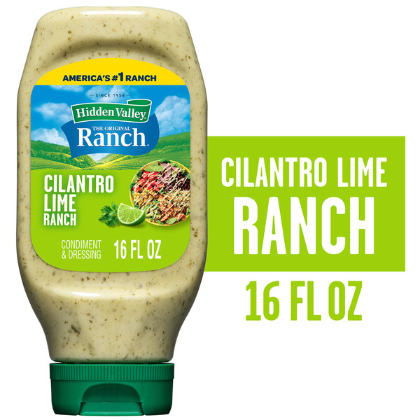 Hidden Valley Cilantro Lime Ranch Condiment and Dressing, Easy Squeeze Bottle