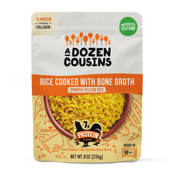 A Dozen Cousins Rice Cooked in Bone Broth, Spanish Yellow