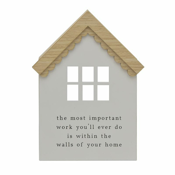 Belle Maison House Shaped Caption Box Table Decor, White