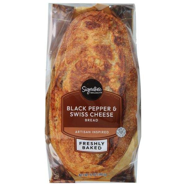 Signature SELECT Bread, Black Pepper & Swiss Cheese, Artisan Inspired
