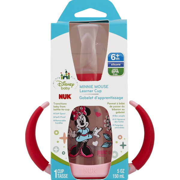 NUK Learner Cup, Disney Baby Minnie Mouse, Ounce, 6+ M Same-Day