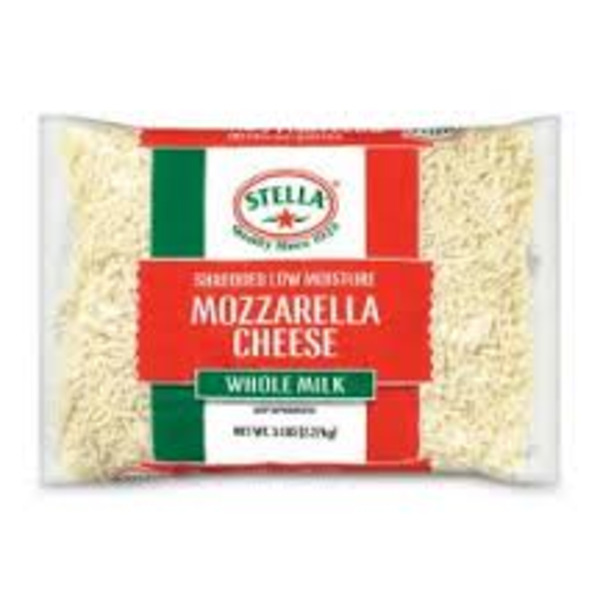 Stella - Whole Milk Shredded Mozzarella Cheese - 5 lbs