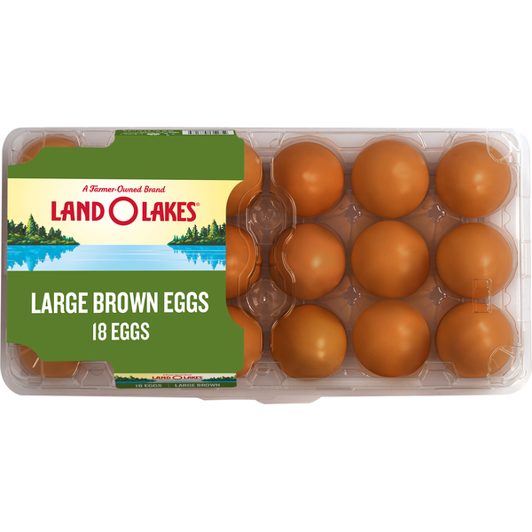 Land O Lakes Large Brown Eggs, 18 Count Same-Day Delivery | Food