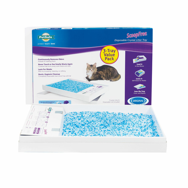 PetSafe ScoopFree® Crystal Disposable Litter Tray, Fresh Scent, 3-Pack