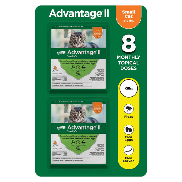 Advantage II Small Cat, 5-9 lbs, 8 Month Supply