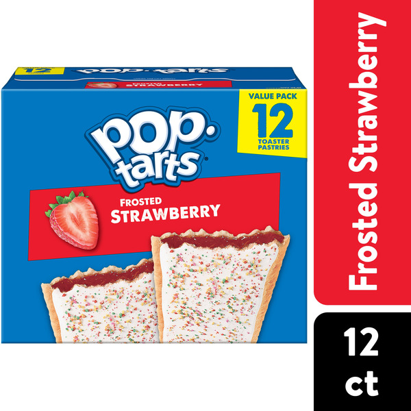 Pop-Tarts Frosted Strawberry Toaster Pastries, Breakfast Foods, Value Pack, 12 Count