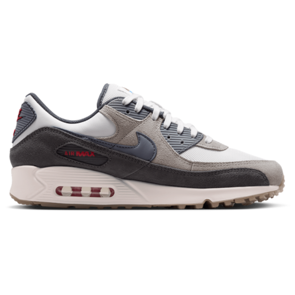 Nike Men's Air Max 90 Premium Running Shoes, Size 8 - College Grey/Summit White/Particle Grey