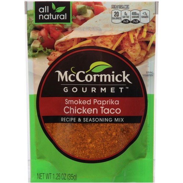 McCormick Gourmet™ Smoked Paprika Chicken Taco Recipe & Seasoning Mix