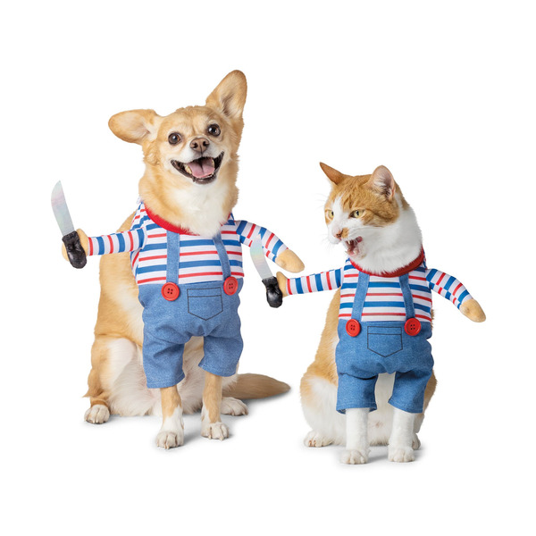 Thrills & Chills Doll With Knife Dog & Cat Costume, X-Large