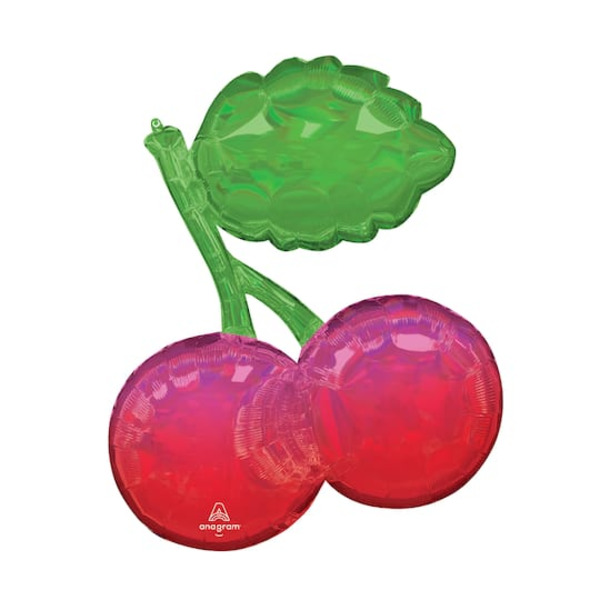 Anagram INFLATED SuperShape 30" Fruity Mix Iridescent Cherries Foil Balloon