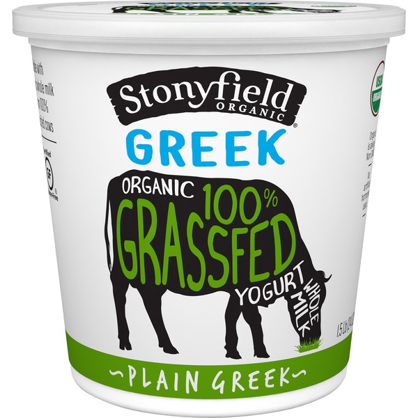 Stonyfield® Organic Organic 100 Grassfed Plain Greek Whole Milk Yogurt