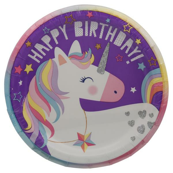 Publix Unique Paper Plates, Unicorn, 63/4 Inch SameDay Delivery or