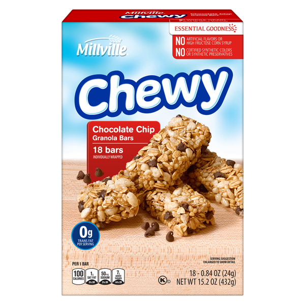 Millville Chocolate Chip Chewy Granola Bar