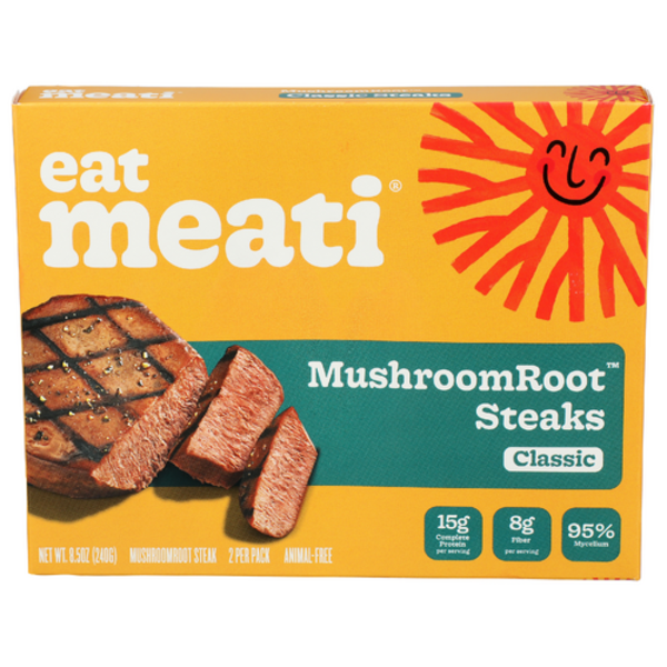 Meati Classic Steaks Mushroom Root Protein 2 Pack Same-Day