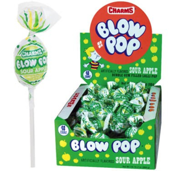 Charms - Sour Apple Blow Pop