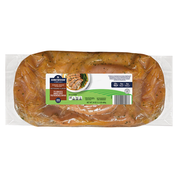 Kirkwood USDA Rotisserie Flavor Turkey Breast Tenderloins Same-Day