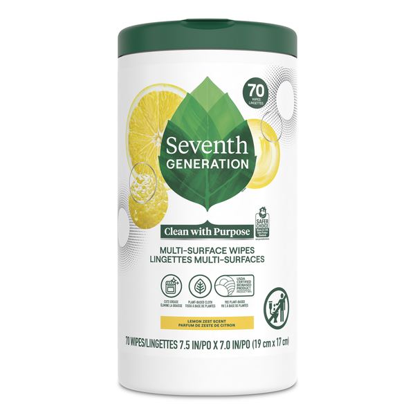 Seventh Generation Lemon Zest Multi-Purpose Wipes Same-Day