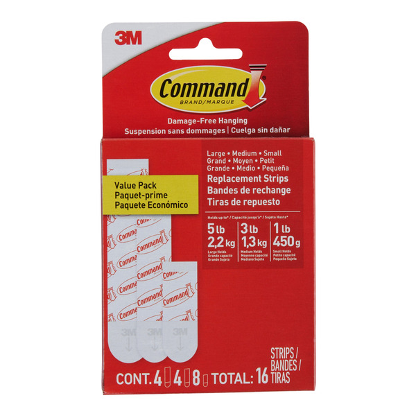 Command Reusable Strips Command Replacement Strip, 16-Pack Same-Day Delivery | Giant Tiger