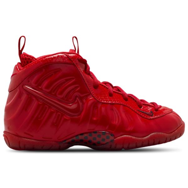 Nike Little Posite Pro Boys' Preschool Basketball Shoe, Size 2.5 - Picante Red/Grey Fog/White