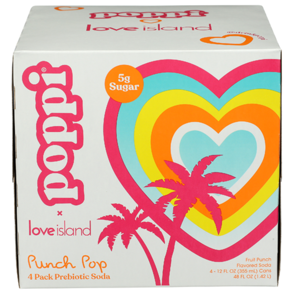 Poppi Punch Pop Prebiotic Soda 4 Pack Case Same-Day Delivery or