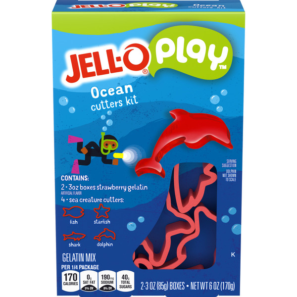 Jell-O Ocean Cutters Kit with Strawberry Gelatin Mix Same-Day